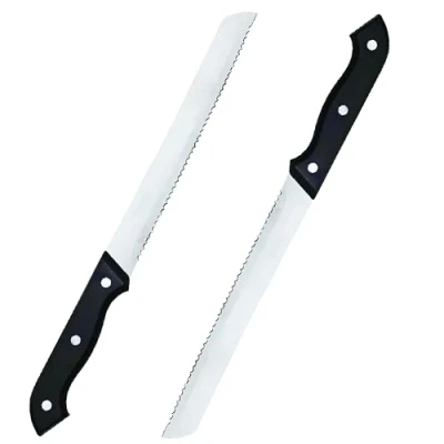 Immagine di PARENCE. set di 2 coltelli da pane in acciaio inossidabile/coltello cucina seghettato con impugnatura ergonomica lama 18 cm,