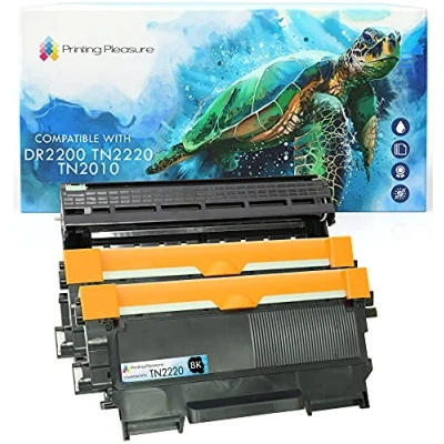 Immagine di Compatibile DR2200 Tamburo &amp; 2x TN2220 Toner per Brother DCP 7055 7060D 7065DN HL 2130 2132 2135W 2240 2240D 2250DN 2270DW MFC 7360N 7860DW FAX 2840 Nero, Alta Resa