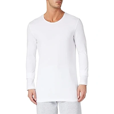 Immagine di Schiesser Canottiera a Maniche Lunghe in Cotone Organico 95/5 Intimo, Bianco, M Uomo