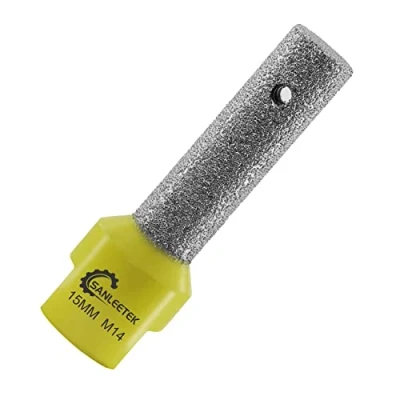 Immagine di Fresa Diamantata 15mm per Allargamento Sagomatura Rifilatura di Fori Esistenti in Piastrelle Porcellana Ceramica Marmo Granito Pietra Artificiale M14 Filettatura SANLEETEK
