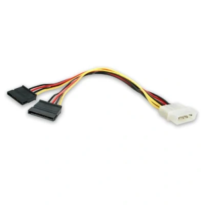 Immagine di StarTech.com Cavo Adattatore LP4 di Alimentazione a Y, 2 x SATA, 30 cm