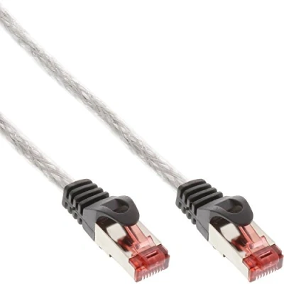 Immagine di InLine 20556 Cavo Patch Lan, S/Ftp, Cat.6, 250Mhz, 1 m, Trasparente