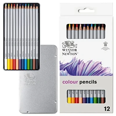 Immagine di Winsor &amp; Newton Matite Scatola in Metallo 12 Colorate
