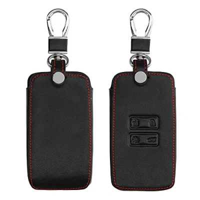 Immagine di kwmobile Custodia Compatibile con Renault 4 tasti Smart Key (solo Keyless Go) Cover Chiavi Auto Protezione Copri Telecomando Chiave Copertura nero/rosso scuro