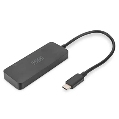 Immagine di Digitus DS 45334 DisplayPort / USB C® Adattatore [1x 3x presa DisplayPort] Nero UHD 4K;, senza di carica