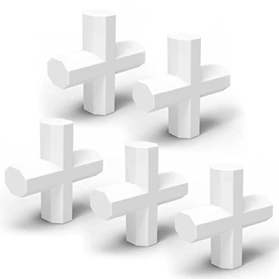 Immagine di stonylab 5 Confezioni Croce Forma Magnetico Agitatore Bar, 10 x 3 mm PTFE Rivestito Barre Bianco Miscelatore per Agitatori