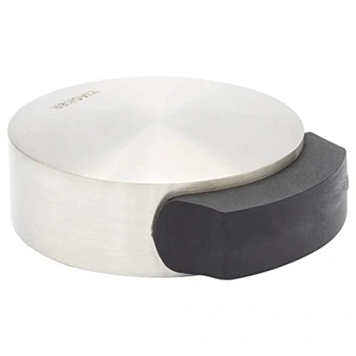 Immagine di WAGNER Fermaporta AVVITARE o INCOLLARE Diametro Ø 50 x 55 17 mm I a pavimento Corpo in zinco pressofuso con effetto inox, protezione paracolpi gomma termostatica 15511111