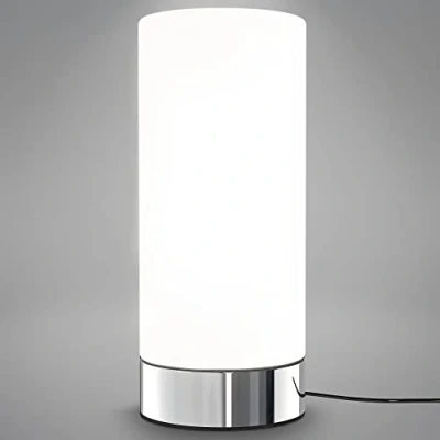 Immagine di B.K.Licht lampada per comodino, intensità della luce regolabile con la funzione touch, Abat jour camera, da tavolo l&#039;ufficio, a 360 gradi, attacco lampadina E14 non inclusa