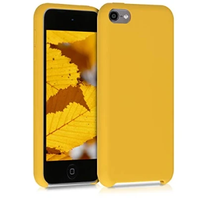 Immagine di kwmobile Back Cover compatibile con Apple iPod Touch 6G / 7G (6a e 7a generazione) Soft Case gommata in morbido silicone TPU miele