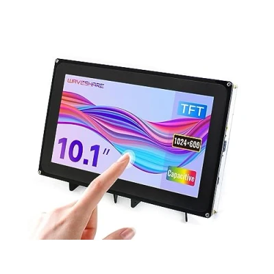 Immagine di Waveshare 10.1inch Capacitive Touch Screen LCD with Case 1024 x 600 Resolution HDMI Compatible Raspberry Pi/Jetson Nano/Windows