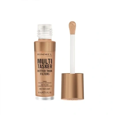 Immagine di Rimmel Multi Tasker Better Than Filters, 001 Fair, Primer Viso, Glow Booster e Illuminante, Formula Vegana, Leggera, Antietà, Pigmenti che Riflettono la Luce, Maxi Applicatore Soft Touch, 30ml (1oz)