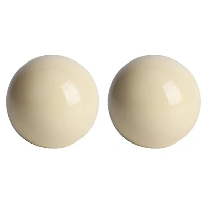 Immagine di Alomejor Palline da Biliardo, 2 Pezzi 5,72 Cm, Biliardo e in Resina Bianca