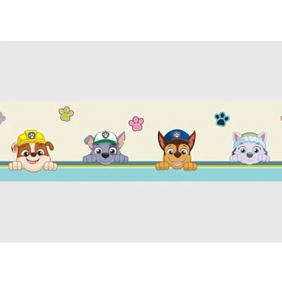 Immagine di Paw Patrol Sei Felice Cameretta autoadesiva Bordura, di AG Design 500 x 14 cm AWBD 8008