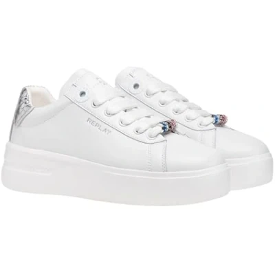 Immagine di Replay University FUN Sneakers basse, Donna, Taglia: 35, White pelle e finta