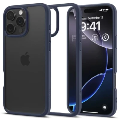 Immagine di Spigen Cover Ultra Hybrid Compatibile con iPhone 16 Pro Max Blu Notte
