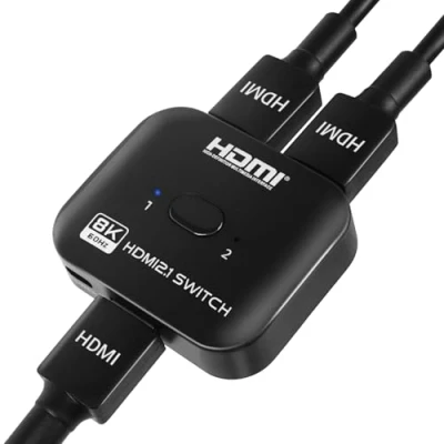 Immagine di Switch HDMI 4K 120Hz, 2 in 1 Out, splitter bidirezionale 8K 60HZ, supporta HDR 3D 1080P