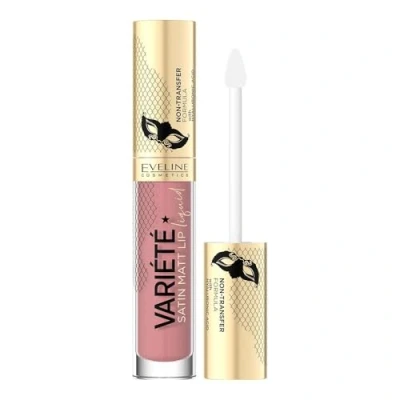 Immagine di Eveline, Rossetto + Lucidalabbra, Variete Satin Matt Lip liquido con acido ialuronico 02 5Ml (02 Crema di lamponi)