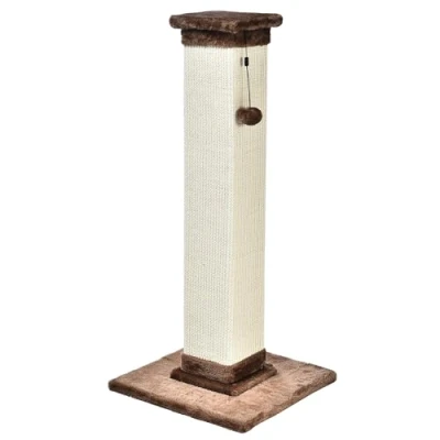 Immagine di Amazon Basics Palo tiragraffi per gatti, alto e grande, di qualità, 15.75’’ L x W 35.43’’ H, moquette marrone
