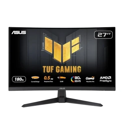 Immagine di ASUS TUF Gaming VG27WQ3B Monitor Curvo 27&quot;, Quad HD VA (2560x1440), 0,5 ms (GTG), 180Hz, Tecnologia Extreme Low Motion Blur, FreeSync, 90% DCI P3, Nero