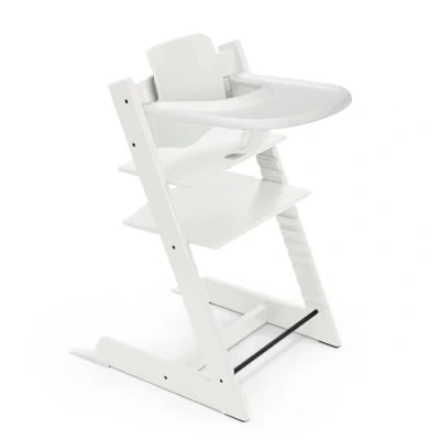 Immagine di STOKKE® Tripp Trapp® Sedia Faggio bianco incl. vassoio e Baby Set V2