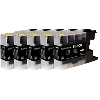 Immagine di Supply Guy 5 cartucce compatibile con Brother LC 1240 1220 Nero per DCP J525W J725DW J925DW MFC J430 Series J5910DW J625DW J6510DW J6710DW
