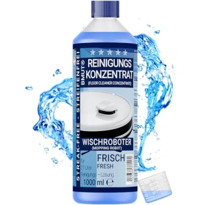 Immagine di 1 detergente concentrato per robot da 1000 ml, profumo extra fresco, senza aloni e schiuma, con dosatore, pavimenti molto altro ancora.