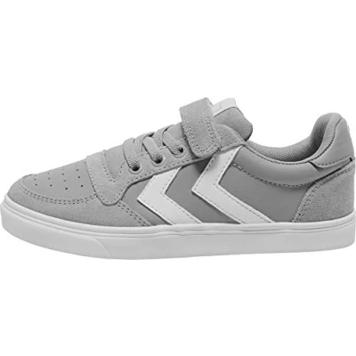 Immagine di Hummel Slimmer Stadil Sneakers basse per bambini, Taglia: 28, Grey Scamosciato