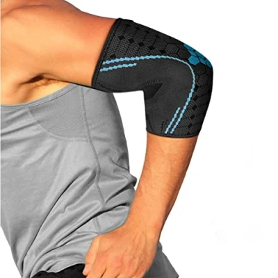 Immagine di bonmedico Tutore Epicondilite Gomito Fascia di Compressione per Protezione Braccio, Taglia XL Gomitiera Elastica Unisex Supporto ai Gomiti