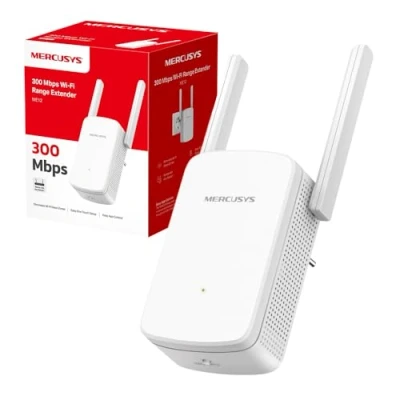 Immagine di Mercusys TP Link ME12 Ripetitore WiFi, Velocità Single Band 300 Mbps, WiFi Potente per Casa, 2 Antenne Esterne, Potenzia Copertura, Amplificatore, WPA3 PSK, Easy Setup