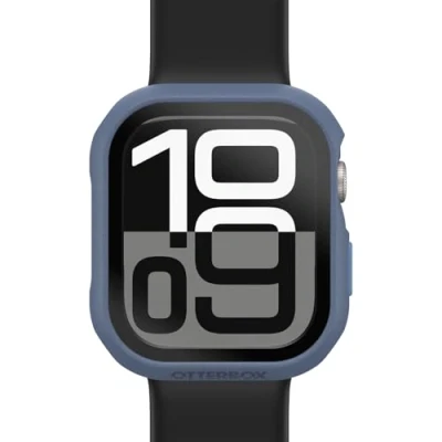 Immagine di OtterBox Bumper Eclipse con Protettore Schermo in Vetro Temperato Integrato per Apple Watch Series 10 46mm, antishock e Cadute, Sottile Protettivo Bordi dell&#039; Watch, Blu