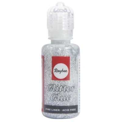 Immagine di Rayher Glitter Glue Ologramma, Argento Brill., Flacone 20 Ml, 33842610