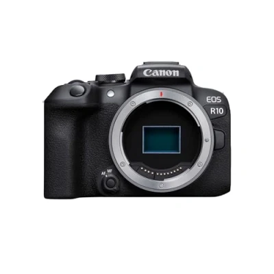 Immagine di Canon EOS R10 APS C mirrorless nera (24,2 Mp, fino a 23 fps, DIGIC X, video 4K UHD 60p, Dual Pixel CMOS Auto Focus II, Display touchscreen orientabile da 7,5 cm, Wi Fi, Bluetooth)