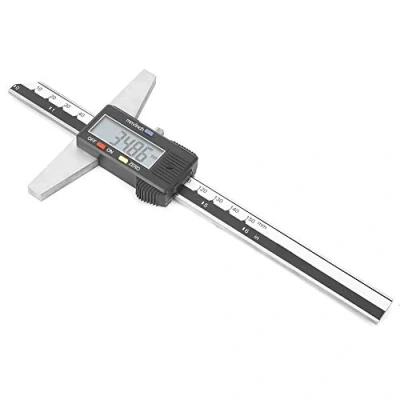 Immagine di calibro digitale Strumento misurazione elettronico nonio, profondità 0 150mm, in acciaio inox Regola del calibro, conversione mm/pollici