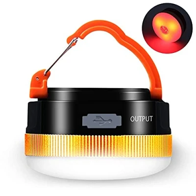 Immagine di Karrong Lampada da campeggio a LED USB ricaricabile, mini magnete campeggio, lanterna 4 modalità, SOS impermeabile, portatile, per esterni, escursioni, emergenze