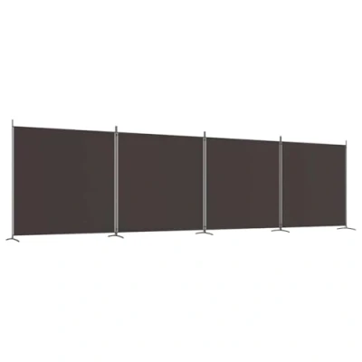 Immagine di vidaXL Divisorio a 4 Pannelli Marrone 698x180 cm in Tessuto