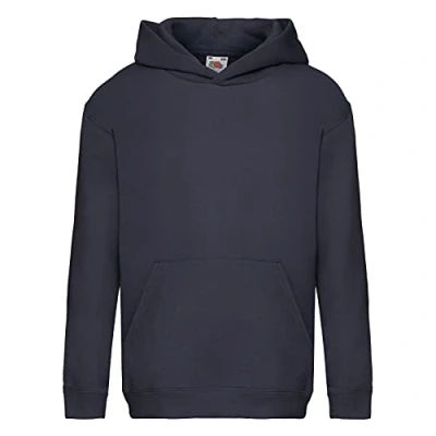 Immagine di Fruit Of The Loom SS106B Cappuccio Bambino, Blu (Deep Navy), 5 6 anni (Taglia Produttore: 26)