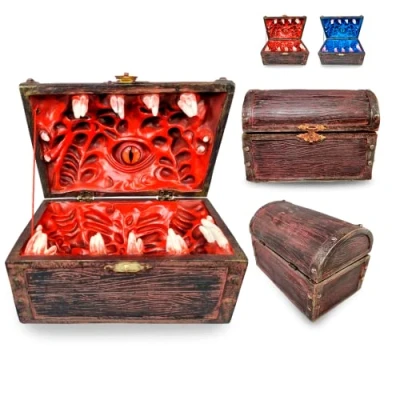 Immagine di Power Beast Dungeon Scrigno Mimic Porta Dadi, Chest, Set di Dadi da Tavola, Vassoio con Dungeons and Dragons, DND, RPG, Giochi Ruolo.