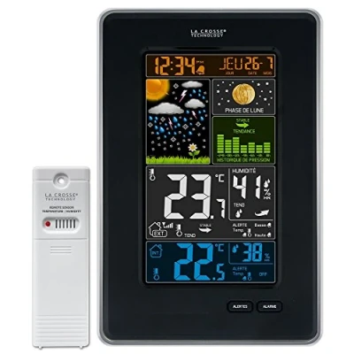 Immagine di La Crosse Technology WS6835 BLA Stazione meteorologica con Schermo a Colori e Fasi lunari, Colore Nero