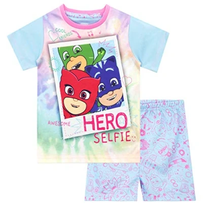 Immagine di PJ Masks Pigiama a Maniche Corta per Ragazze Multicolor 6 7 Anni