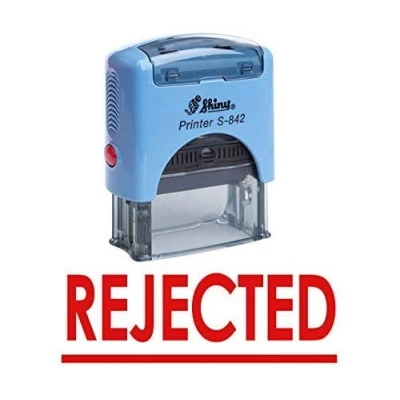 Immagine di Printtoo REJECTED timbro di gomma Inking personalizzato lucido Seal ufficio stazionari