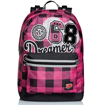 Immagine di Seven Zaino Scuola Reversibile, Fucsia, The Double College Girl, 2 Zaini in 1, Monoscomparto, Scuola, Bambine e Ragazze