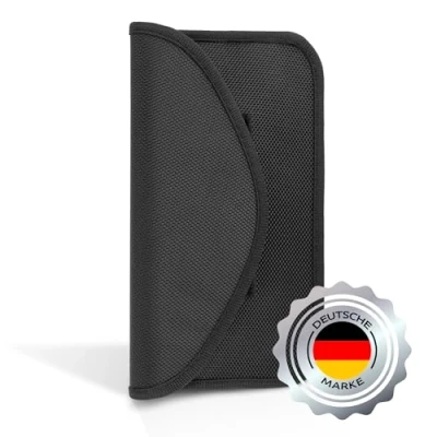 Immagine di ECENCE 1x Sacchetto di schermatura Cellulare Smartphone RFID, Borsa Faraday telefono, Custodia chiave auto schermata Nero