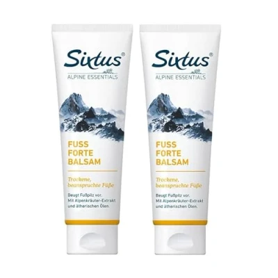 Immagine di Sixtus FUSS FORTE Balsamo con olio di girasole e enotera Protezione da funghi cura intensiva per piedi asciutti 2 x 125 ml