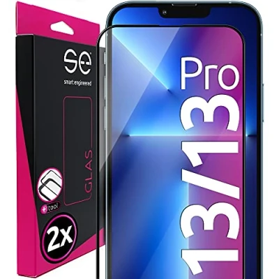 Immagine di smart engineered 3D Vetro Temperato 9H per Apple iPhone 13/ 13 Pro [2 pezzi protettivo 9H, Applicatore installazione, Copertura Completa