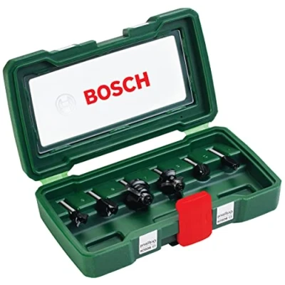 Immagine di Bosch Set da 6 Pezzi di frese in metallo duro, per legno, Ø codolo mm, accessorio fresatrice verticale
