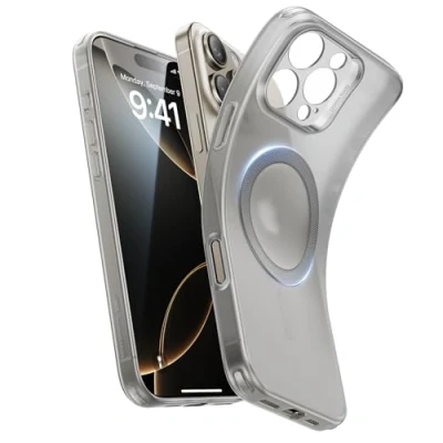 Immagine di ESR Cover per iPhone 16 Pro, Compatibile con MagSafe, Protezione della fotocamera, Resistente all&#039;ingiallimento e ai graffi, Custodia antiurto magnetica sottile, Serie Zero, Grigio Opaco