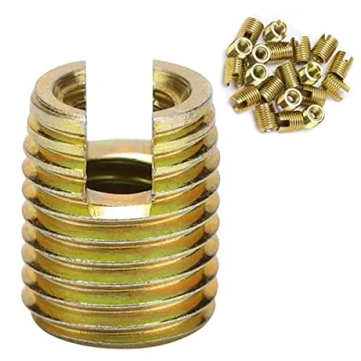 Immagine di FTVOGUE 20Pcs 302 Inserto filettato autofilettante per viti filettate in acciaio al carbonio con inserti filettati(Inner M6*1.0 Outer M10*1.5)