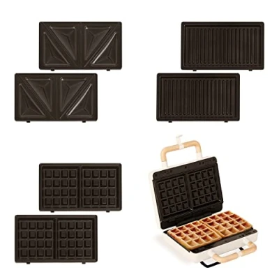Immagine di CREATE STONE 3 IN 1 STUDIO Sandwich/wafel grill Verwisselbare grillplaten Verticale opslag Beige
