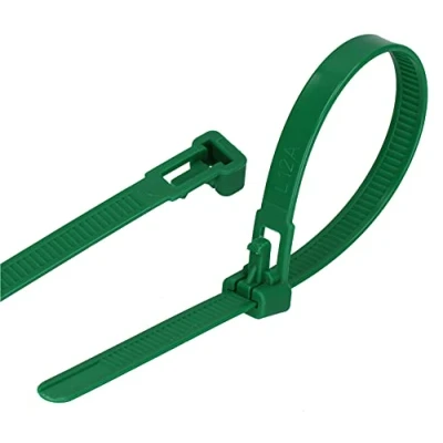Immagine di GARDENIX Fascette per piante, 100 pezzi (7,6 mm x 370 mm, verde) riutilizzabili, regolabili