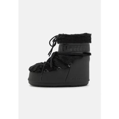 Immagine di Moon Boot ICON LOW Unisex Stivaletti stringati, Taglia: 39 41, Black Finta pelle / tessuto